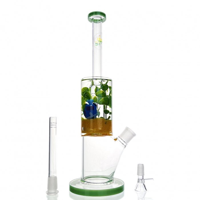 WEGE Underwater Landscape Green Glass Bong 33cm - Bong Empire