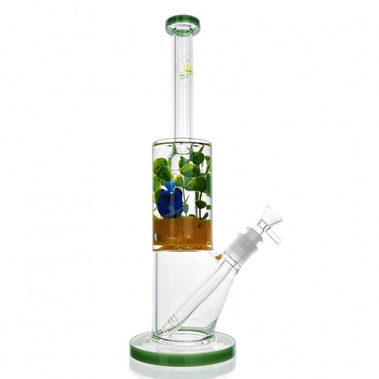 WEGE Underwater Landscape Green Glass Bong 33cm - Bong Empire