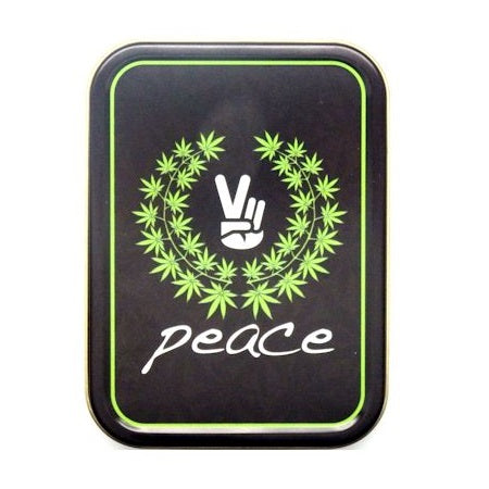 Agung Metal Box Tobacco Tin Peace 11 x 8cm