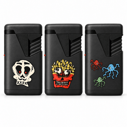 Zengaz Dual Flame Jet Lighter 7cm Black